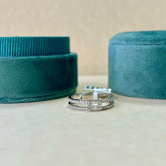 Stackable Baguette Cut Rings - Picture 15 of 16